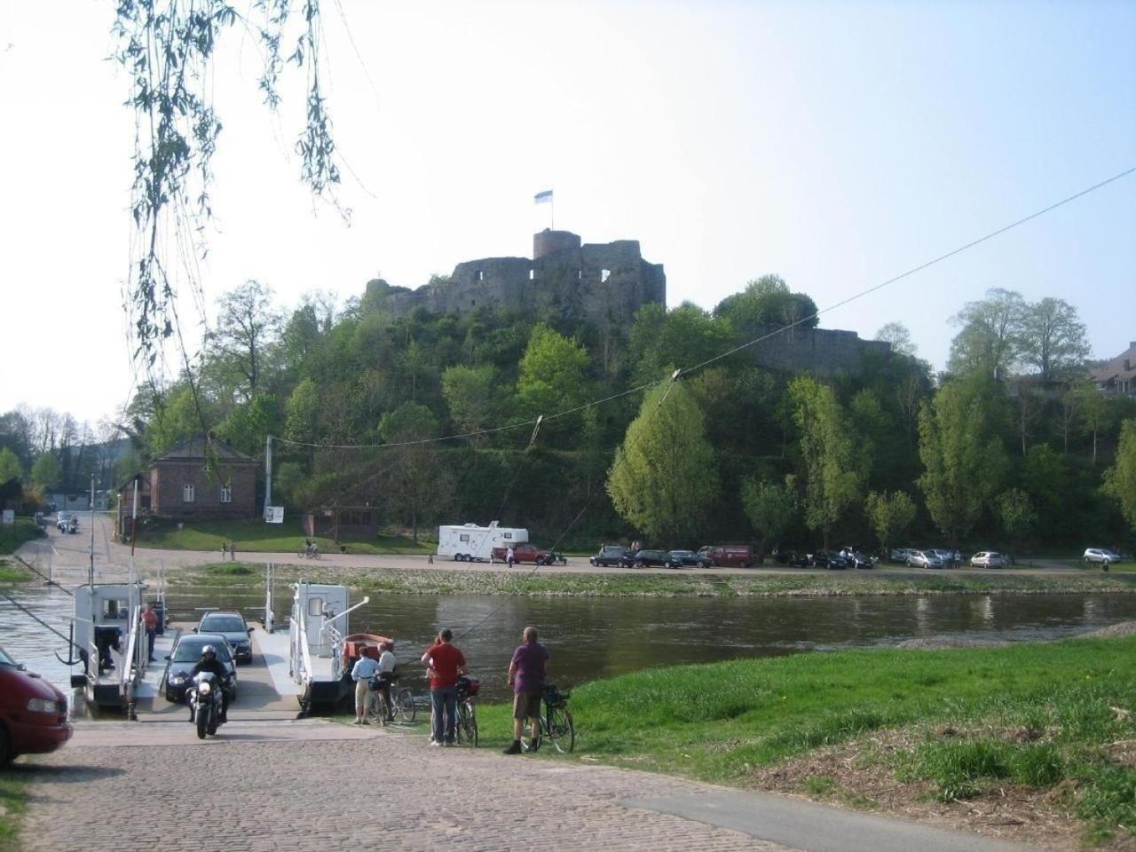 Grosse Wohnung In Polle Mit Grill Und Garten 외부 사진